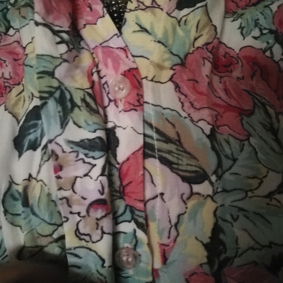 Vtg blooms blouse - Picture 8 of 13